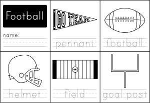 football handwriting printable