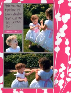 Sisters and Dandelions Scrapbook Page