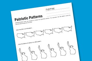 Patriotic Pattern Free Prinatble