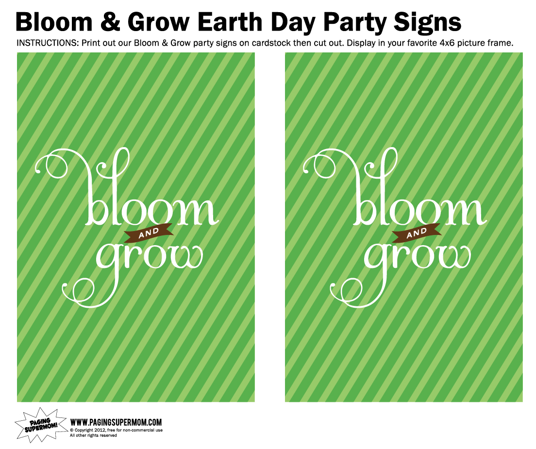 Bloom and Grow Baby Shower Sign