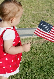 Memorial Day Flags at Cemetery