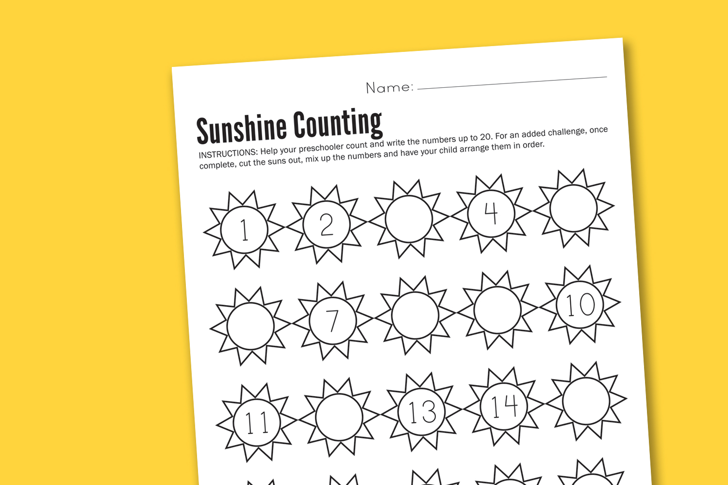 It s A Sunshiny Worksheet Wednesday Paging Supermom