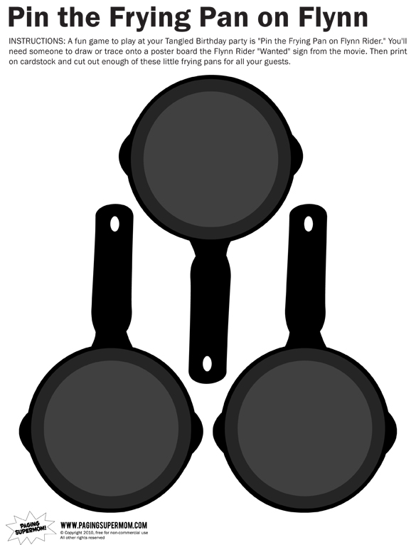 Rapunzel Frying Pan Printable - Paging Supermom
