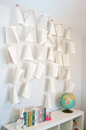 Book Page Mobile #literature #mobiles #nurserydecor pagingsupermom.com