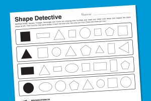 Shape Detective Kindergarten Math Worksheet #kindergarten #worksheets #shapes