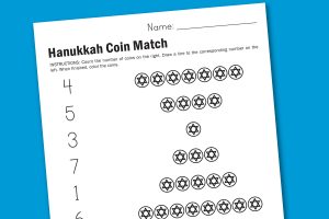 Hanukkah Coin Counting Worksheet #worksheet #math #printable