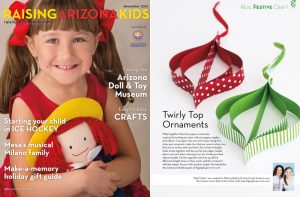 Twirly Top Ornaments from PagingSupermom.com featured in Raising Arizona Kids Mag #christmas #ornaments