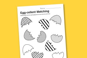 Easer Matching Worksheet and more at PagingSupermom.com #worksheet #easter #preschool