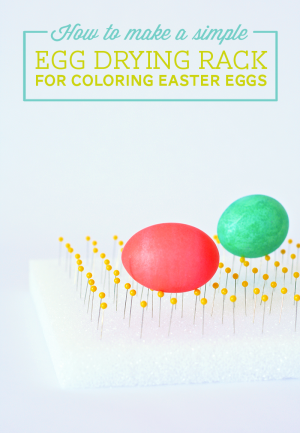 DIY Easter Egg Drying Rack from PagingSupermom.com #easter #eastereggs