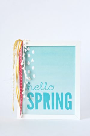Hello Spring Free Printable available in 3 sizes at PagingSupermom.com #spring #freeprintables #freebies