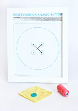 How To Sew a Button Free Printable from PagingSupermom.com #sewing #printables #button #freebies
