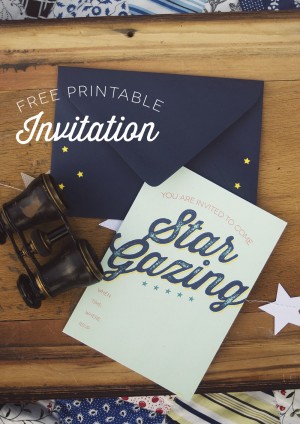 Star Gazing Party Invitation Free Printable #thepartyhop