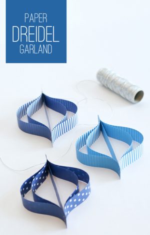 Paper Dreidel Garland for Hanukkah - Paging Supermom