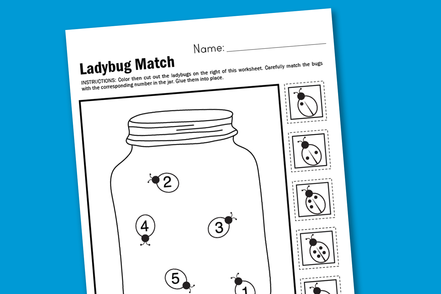 Worksheet Wednesday Ladybug Matching Paging Supermom