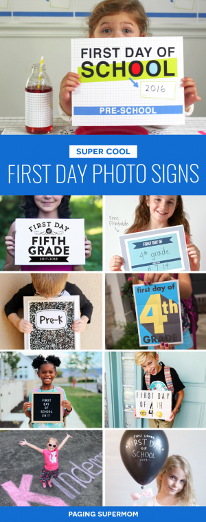 First Day of School Photo Signs - Best Free Printables & Coolest Ideas
